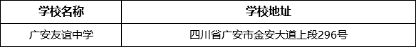 廣安市廣安友誼中學(xué)學(xué)校地址在哪里？