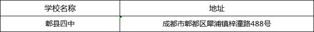 成都市郫縣四中地址在哪里？