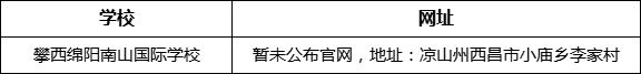 涼山州攀西綿陽(yáng)南山國(guó)際學(xué)校網(wǎng)址是什么？