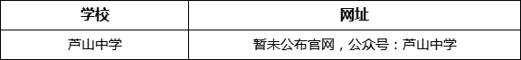 雅安市蘆山中學網(wǎng)址是什么？