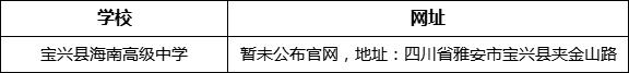 雅安市寶興縣海南高級中學(xué)網(wǎng)址是什么？