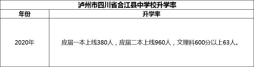 2024年瀘州市四川省合江縣中學校升學率怎么樣？
